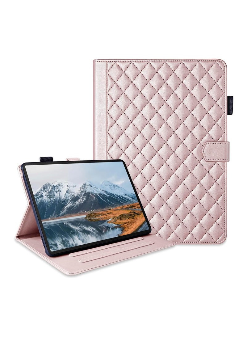 Case for Honor Pad X8a 11 inch 2024 Business PU Leather Tablet Protective Case for Honor Pad X8a with Card Compartment, Rose Gold - Image 3